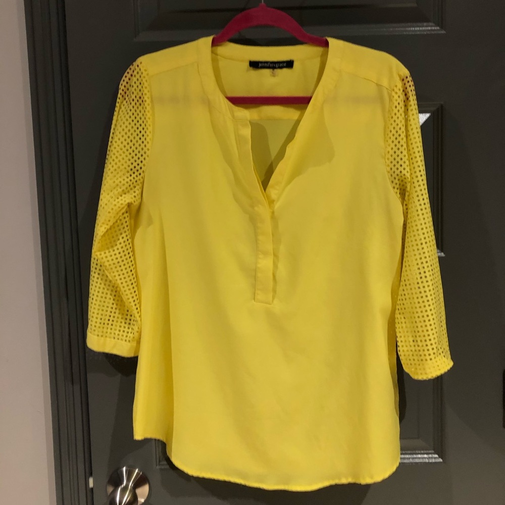 Bright yellow blouse